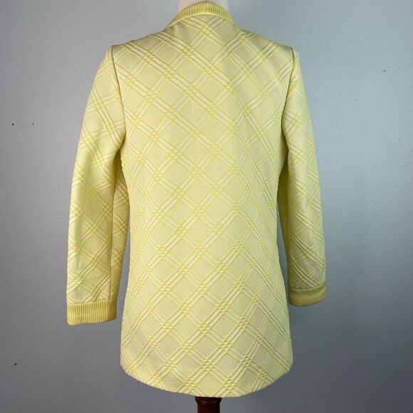 Vintage Yellow Dress Jacket Size M EUC - Picture 7 of 9